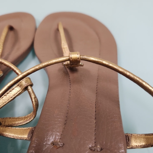 Tory Burch Gold and Tan Sandals - Picture 6 of 8